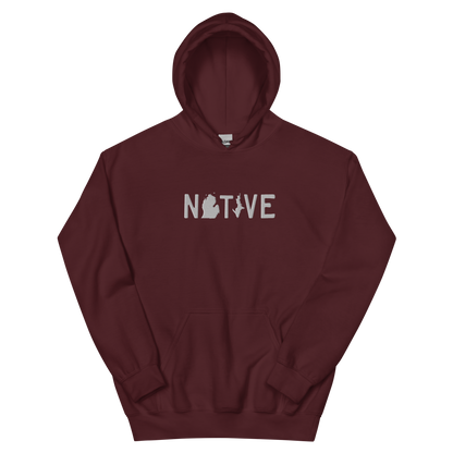 Michigan 'Native' Hoodie (Licence Plate Font) | Unisex Standard - Emb.