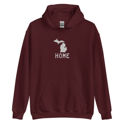 Michigan 'Home' Hoodie (Licence Plate Font) | Unisex Standard - Emb.