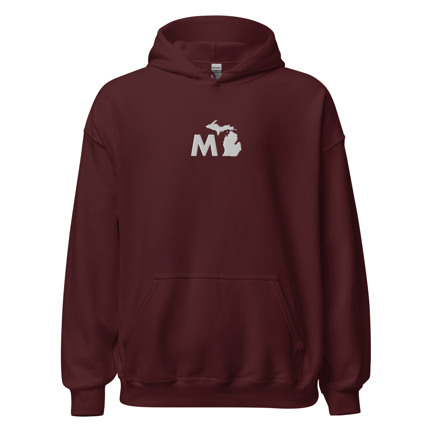 Michigan 'MI' Hoodie (Geometric Sans Font) | Unisex Standard - Emb.