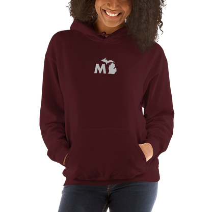 Michigan 'MI' Hoodie (Geometric Sans Font) | Unisex Standard - Emb.