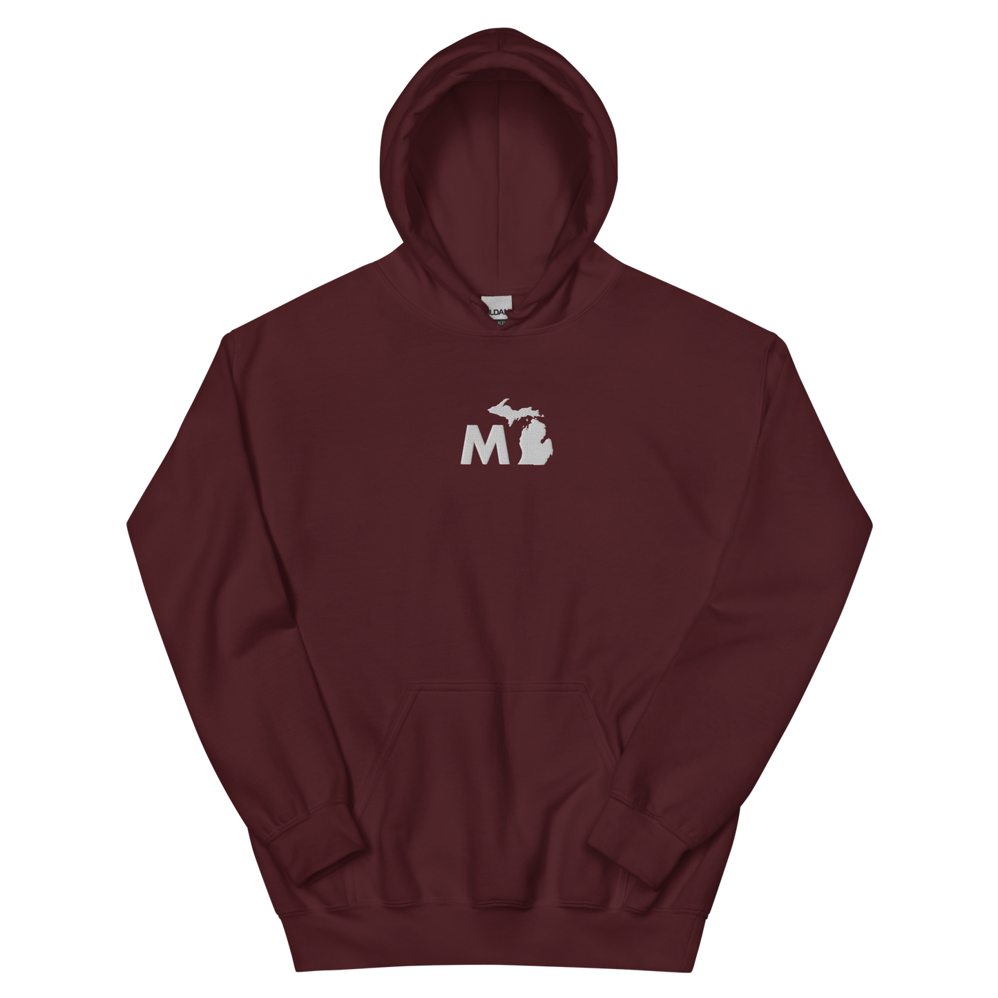 Michigan 'MI' Hoodie (Geometric Sans Font) | Unisex Standard - Emb.