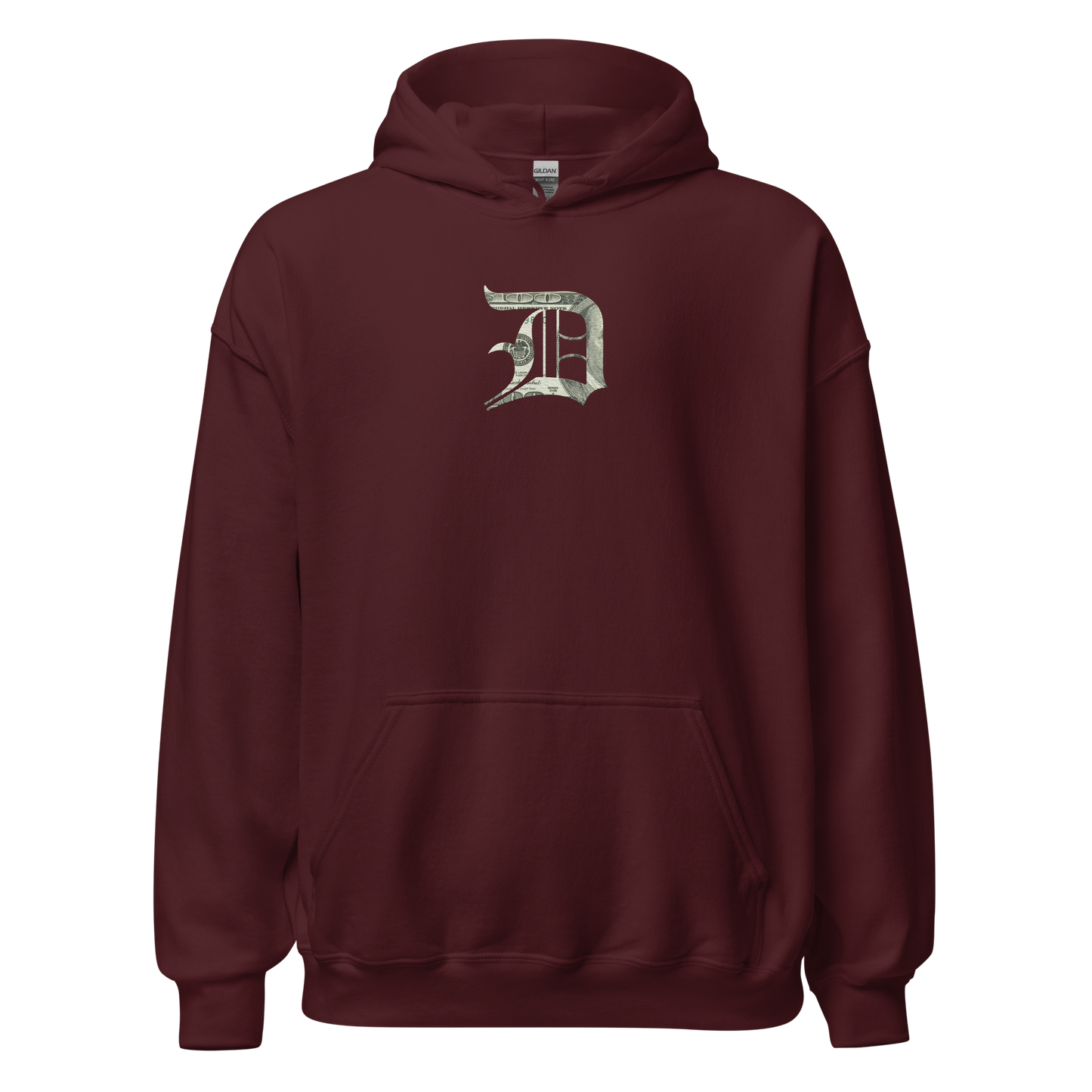 Detroit 'Old English D' Hoodie (Benjamins Edition) | Unisex Standard - Emb.