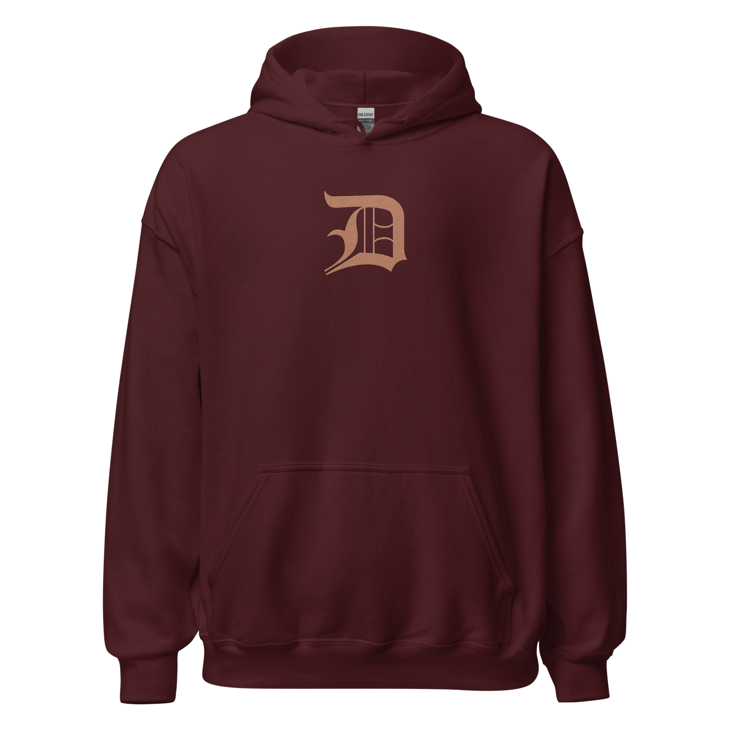 Detroit 'Old English D' Hoodie (Copper Color) | Unisex Standard - Emb.