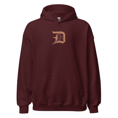 Detroit 'Old English D' Hoodie (Copper Color) | Unisex Standard - Emb.