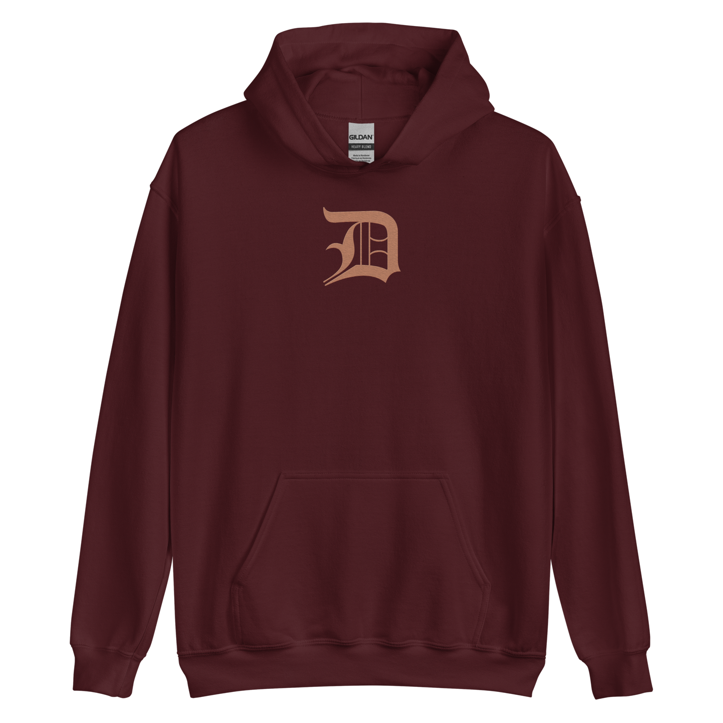 Detroit 'Old English D' Hoodie (Copper Color) | Unisex Standard - Emb.