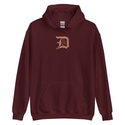 Detroit 'Old English D' Hoodie (Copper Color) | Unisex Standard - Emb.