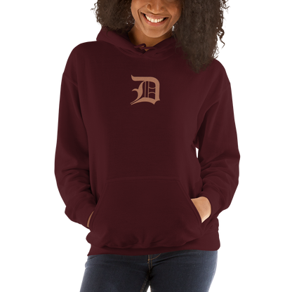 Detroit 'Old English D' Hoodie (Copper Color) | Unisex Standard - Emb.