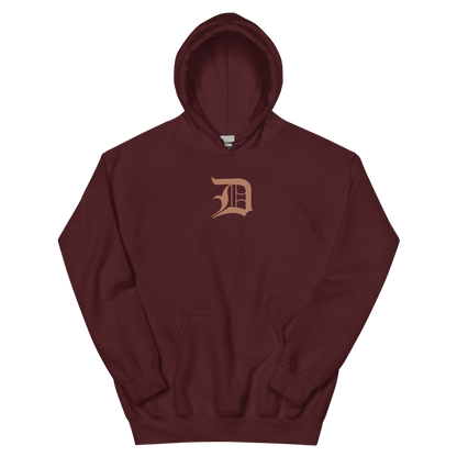 Detroit 'Old English D' Hoodie (Copper Color) | Unisex Standard - Emb.