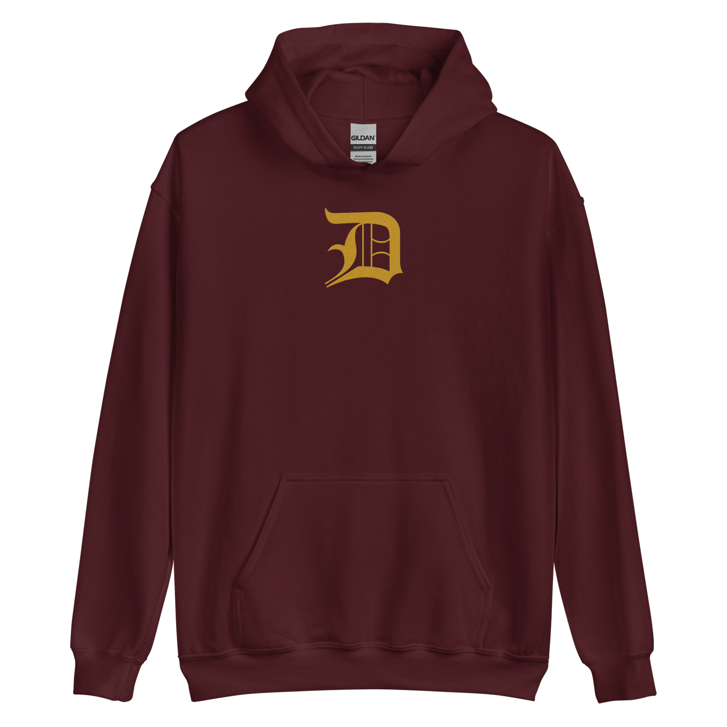 Detroit 'Old English D' Hoodie (Gold) | Unisex Standard - Emb.