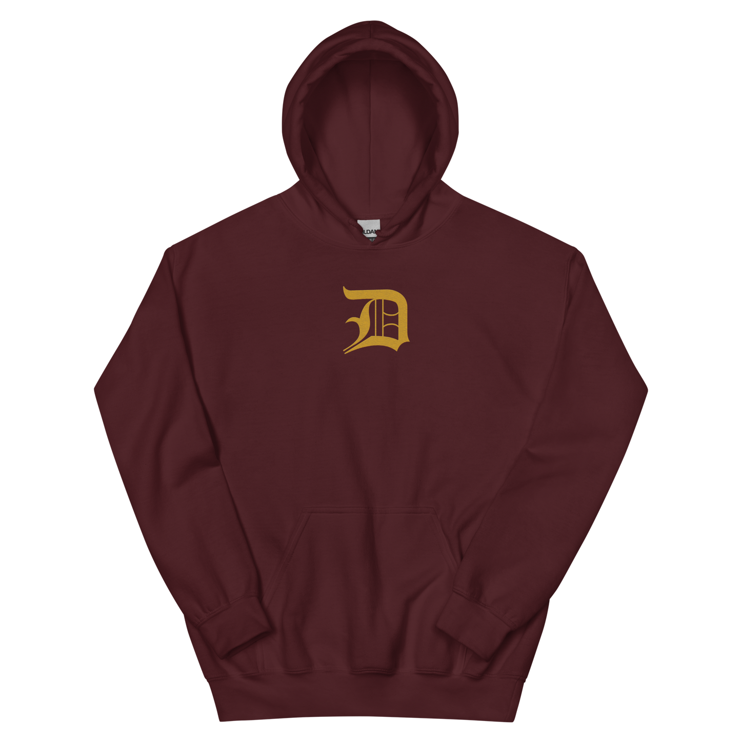 Detroit 'Old English D' Hoodie (Gold) | Unisex Standard - Emb.