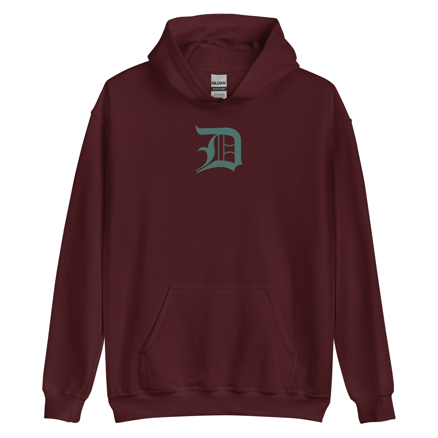 Detroit 'Old English D' Hoodie (Copper Green) | Unisex Standard - Emb.