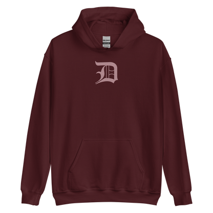 Detroit 'Old English D' Hoodie (Cherry Blossom Pink) | Unisex Standard - Emb.