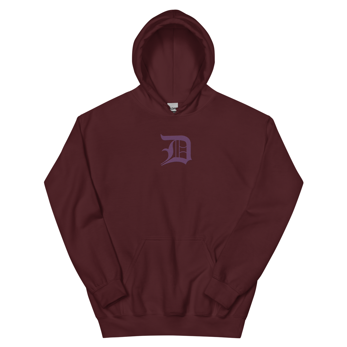 Detroit 'Old English D' Hoodie (Plum) | Unisex Standard - Emb.