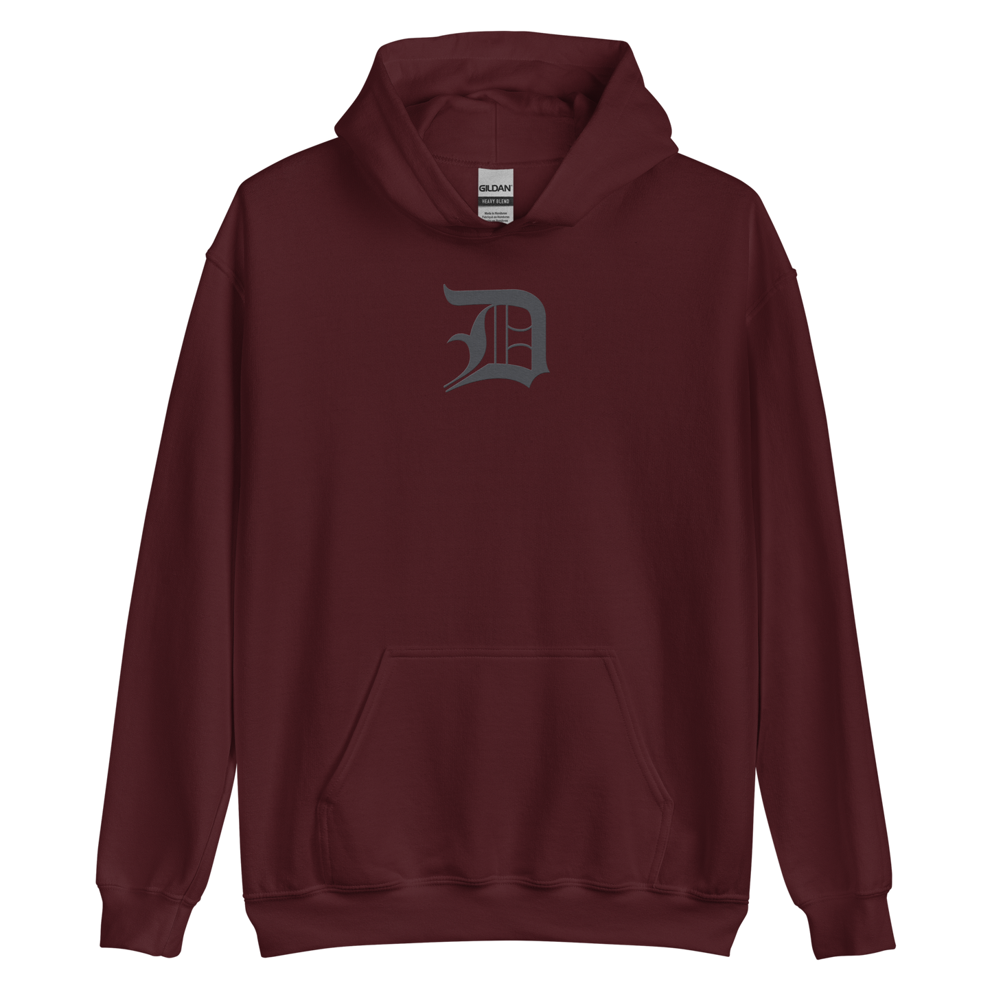 Detroit 'Old English D' Hoodie (Iron Ore Grey) | Unisex Standard - Emb.