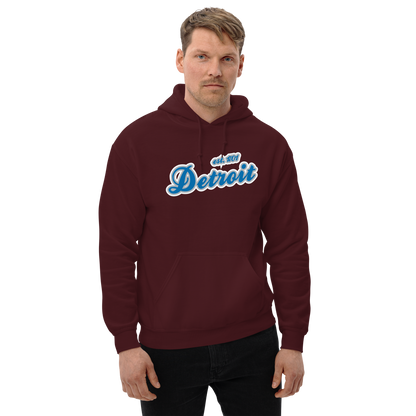 'Detroit EST. 1701' Hoodie (Azure Script Font) | Unisex Standard