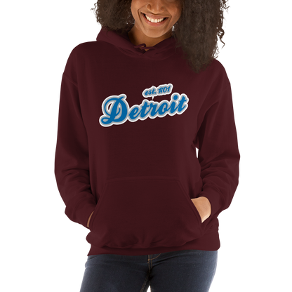 'Detroit EST. 1701' Hoodie (Azure Script Font) | Unisex Standard