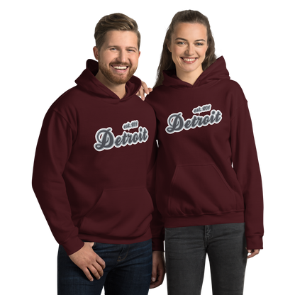 'Detroit EST. 1701' Hoodie (Iron Ore Grey Script Font) | Unisex Standard