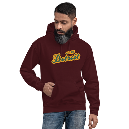 'Detroit EST. 1701' Hoodie (Ginger Ale Green Script Font) | Unisex Standard