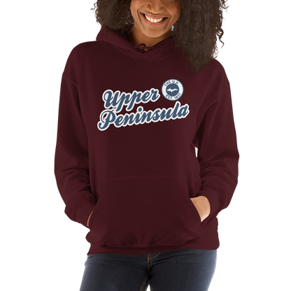 'Upper Peninsula EST. 1837' Hoodie (Navy Script Font) | Unisex Standard