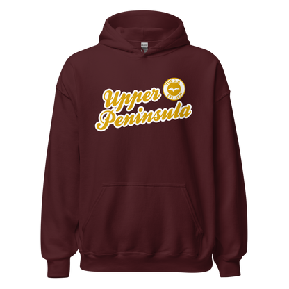 'Upper Peninsula EST. 1837' Hoodie (Gold Script Font) | Unisex Standard