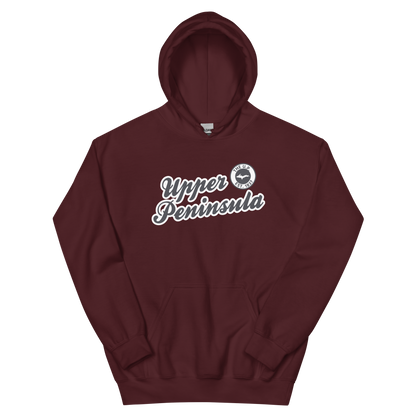 'Upper Peninsula EST. 1837' Hoodie (Iron Ore Grey Script Font) | Unisex Standard