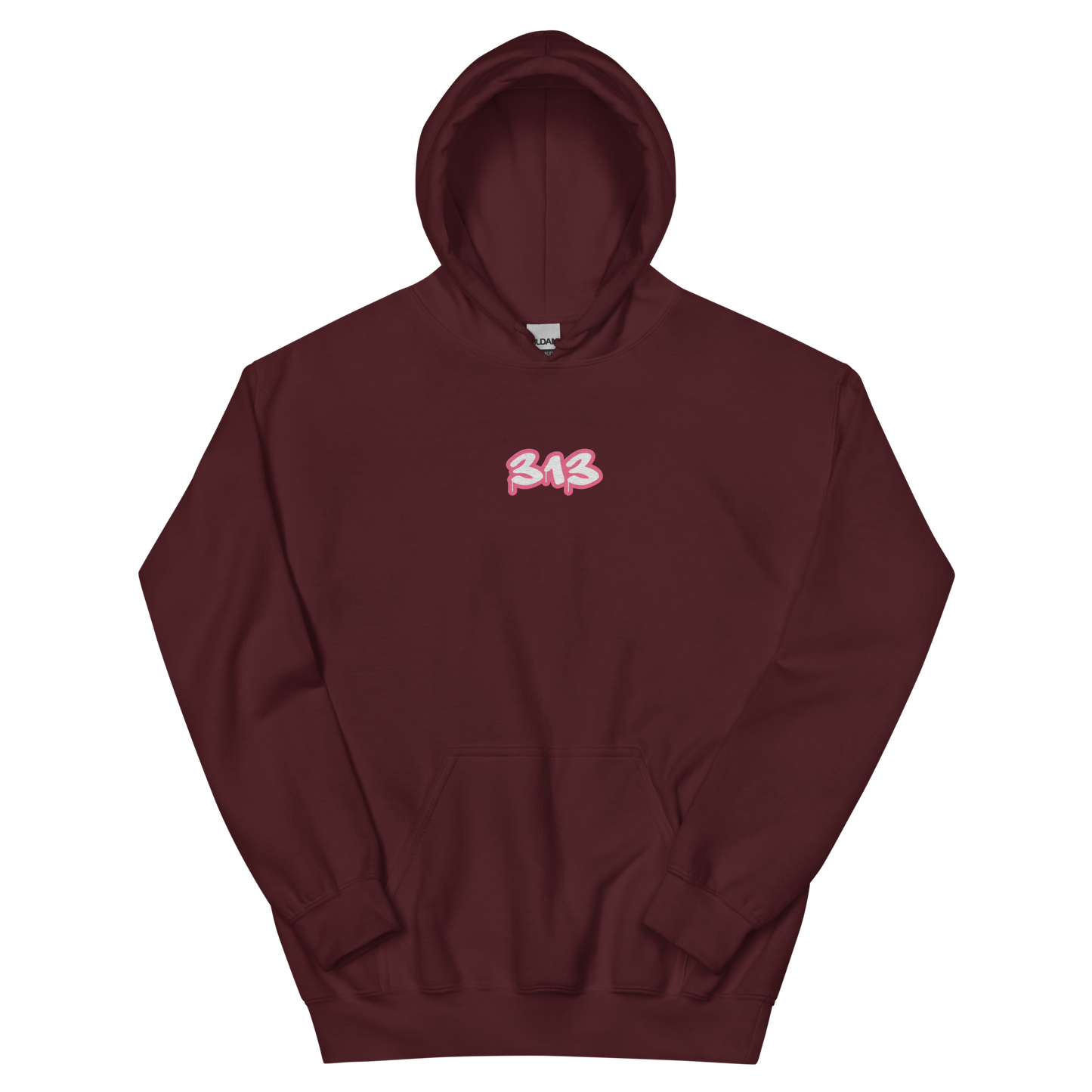 Detroit '313' Hoodie (Rhodochrosite Pink) | Unisex Standard - Emb.