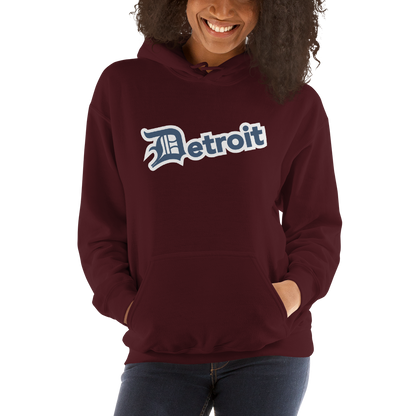 'Detroit' Hoodie (Navy w/ Old English 'D') | Unisex Standard