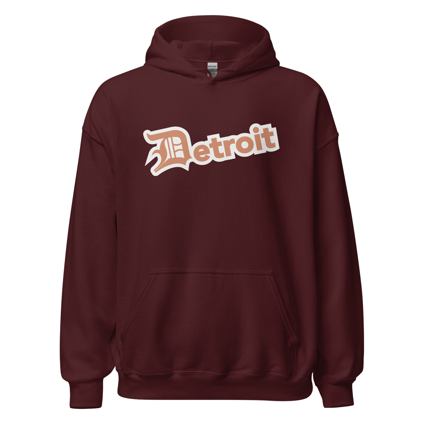 'Detroit' Hoodie (Copper w/ Old English 'D') | Unisex Standard