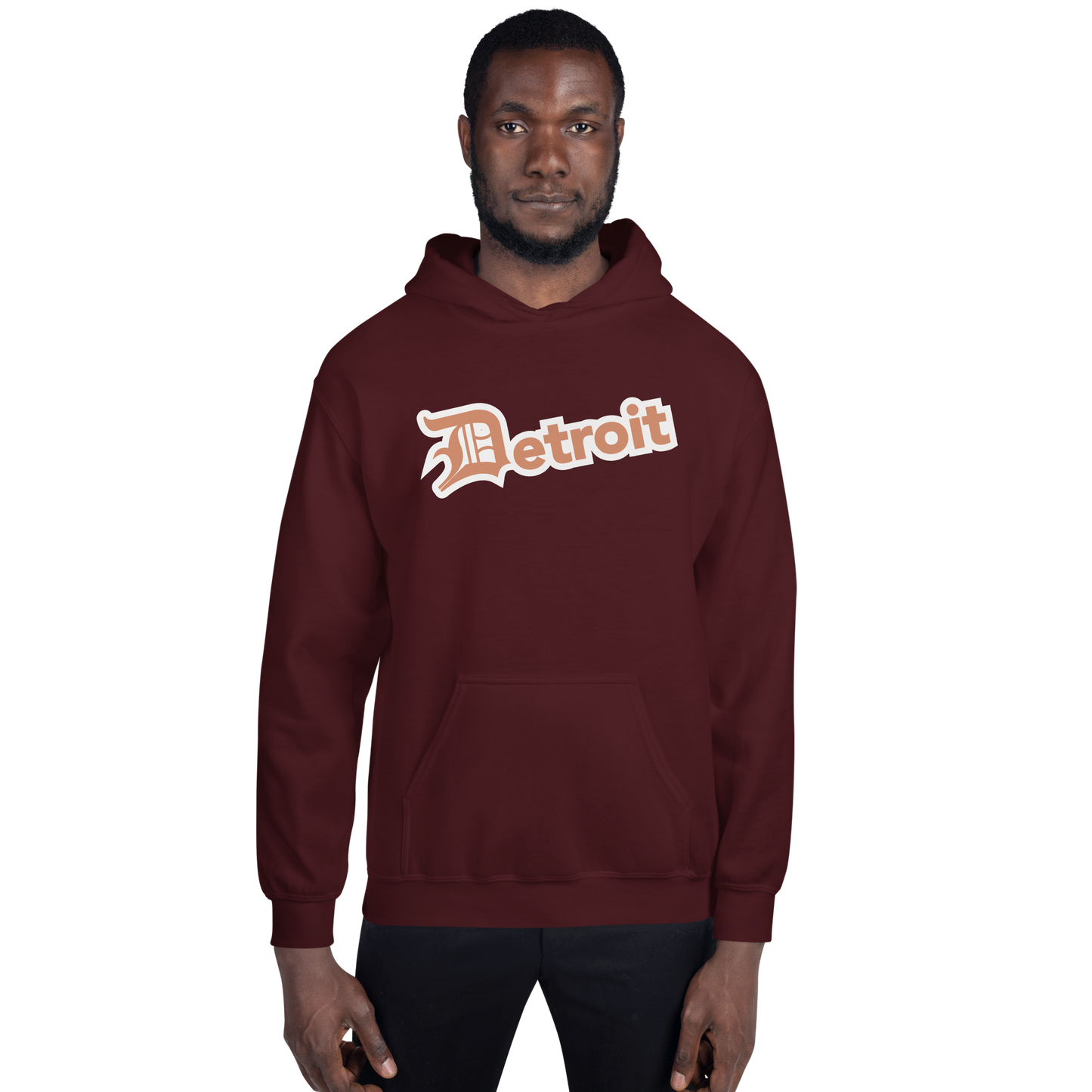 'Detroit' Hoodie (Copper w/ Old English 'D') | Unisex Standard