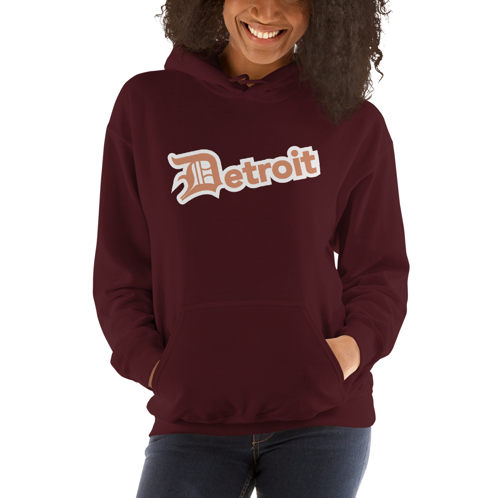 'Detroit' Hoodie (Copper w/ Old English 'D') | Unisex Standard