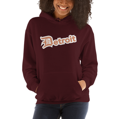 'Detroit' Hoodie (Copper w/ Old English 'D') | Unisex Standard