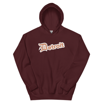 'Detroit' Hoodie (Copper w/ Old English 'D') | Unisex Standard