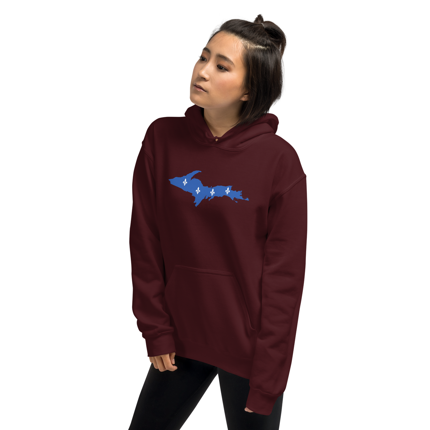 Michigan Upper Peninsula Hoodie (w/ UP Quebec Flag Outline) | Unisex Standard