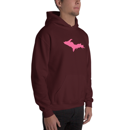 Michigan Upper Peninsula Hoodie (w/ Pink UP Outline) | Unisex Standard