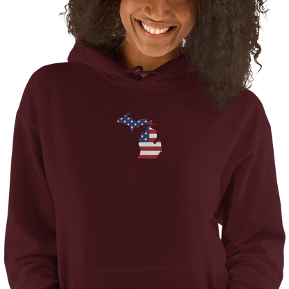 Michigan Hoodie (w/ MI USA Flag) | Unisex Standard - Emb.