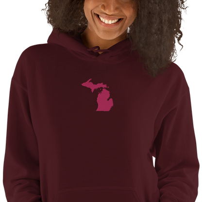 Michigan Hoodie (w/ Pink MI Outline) | Unisex Standard - Emb.