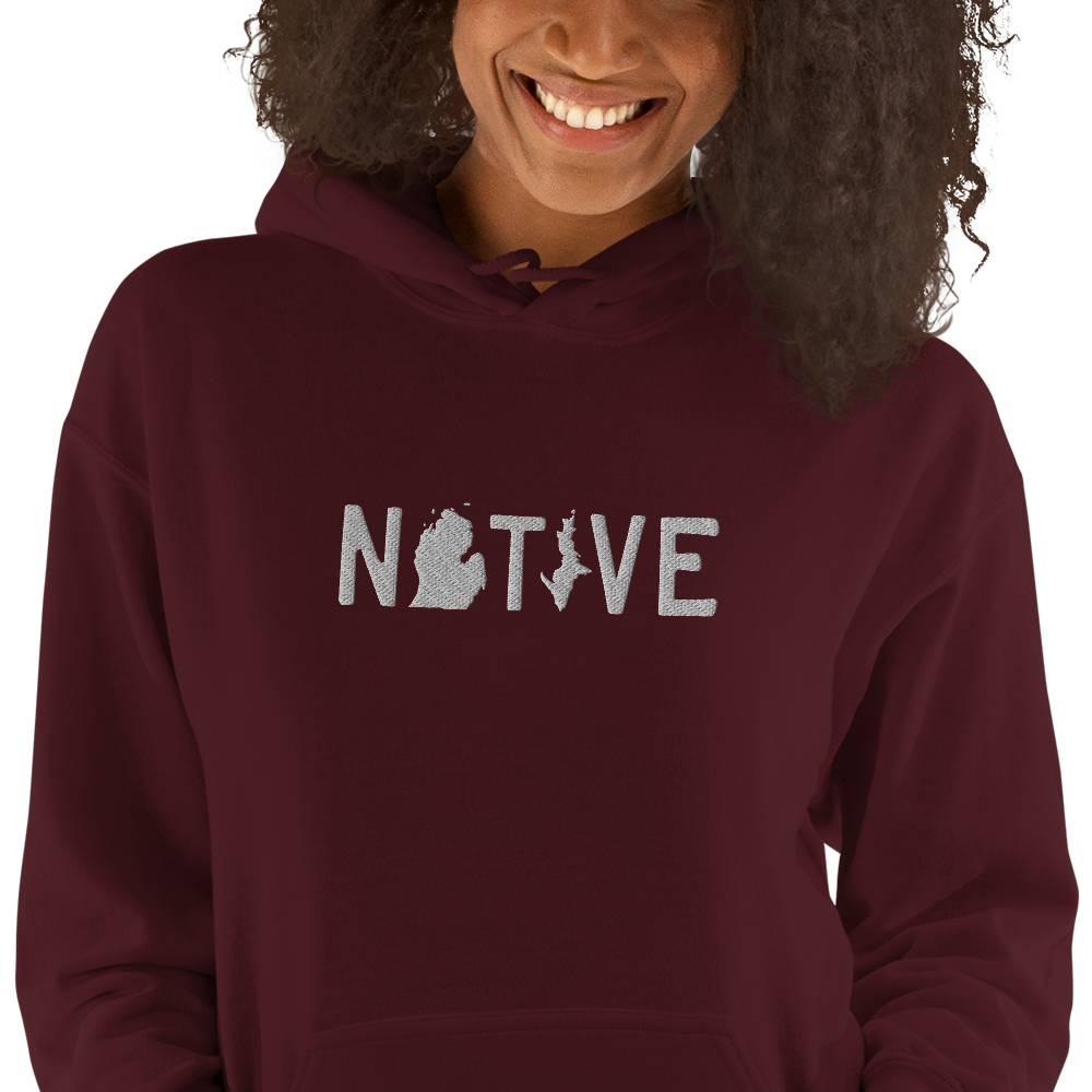 Michigan 'Native' Hoodie (Licence Plate Font) | Unisex Standard - Emb.