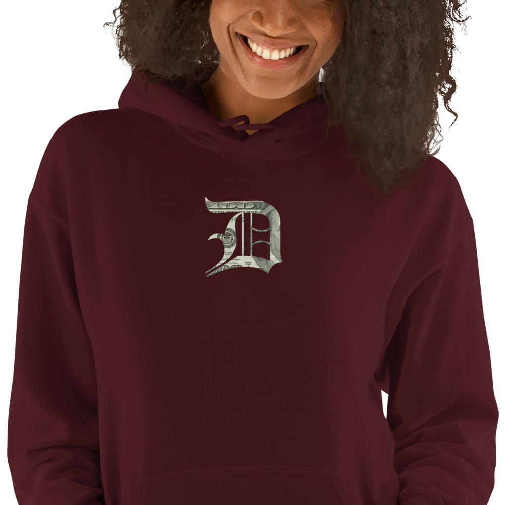 Detroit 'Old English D' Hoodie (Benjamins Edition) | Unisex Standard - Emb.