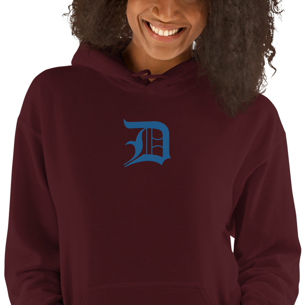 Detroit 'Old English D' Hoodie (Azure) | Unisex Standard - Emb.