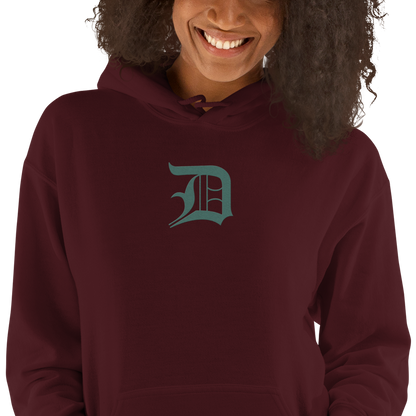 Detroit 'Old English D' Hoodie (Copper Green) | Unisex Standard - Emb.