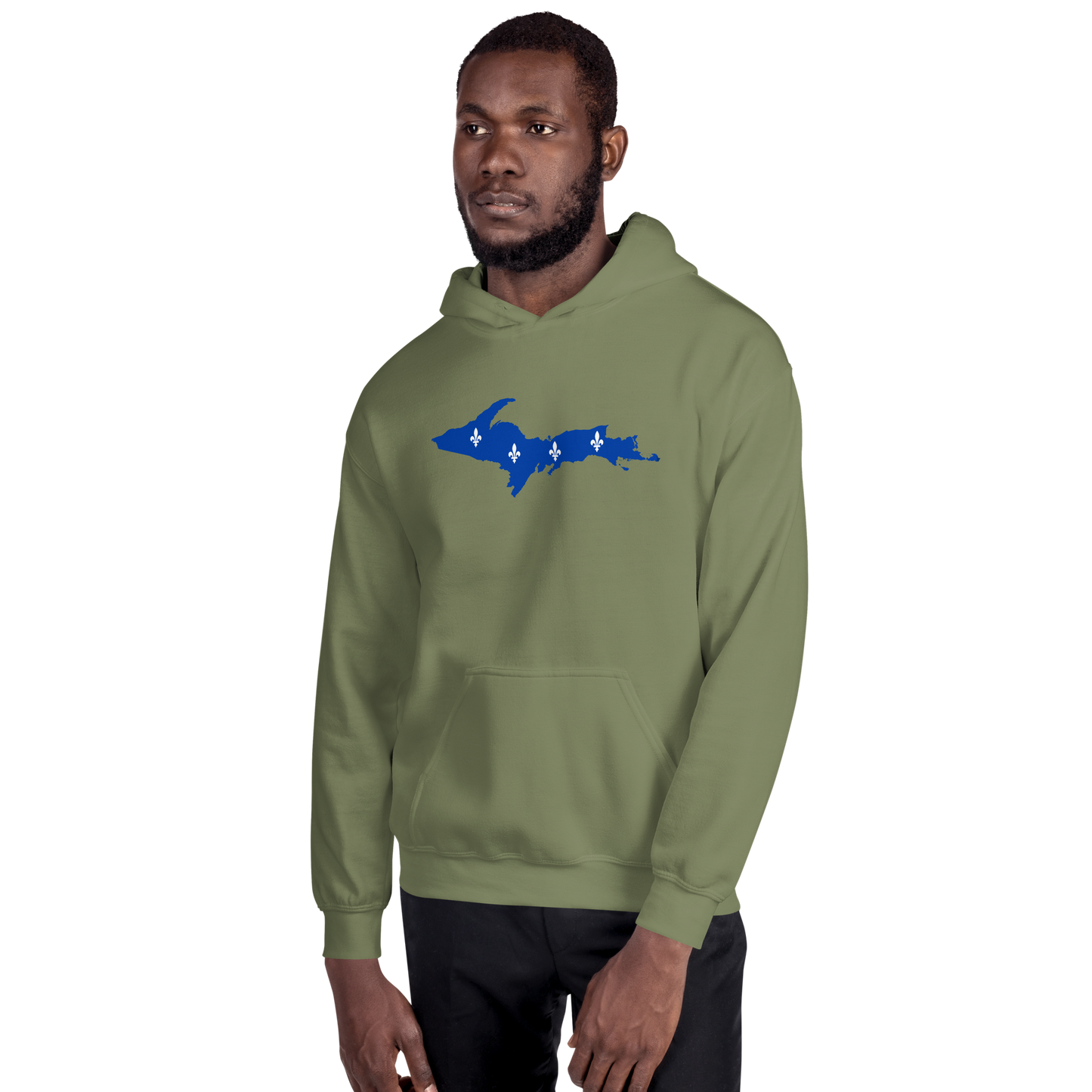 Michigan Upper Peninsula Hoodie (w/ UP Quebec Flag Outline) | Unisex Standard