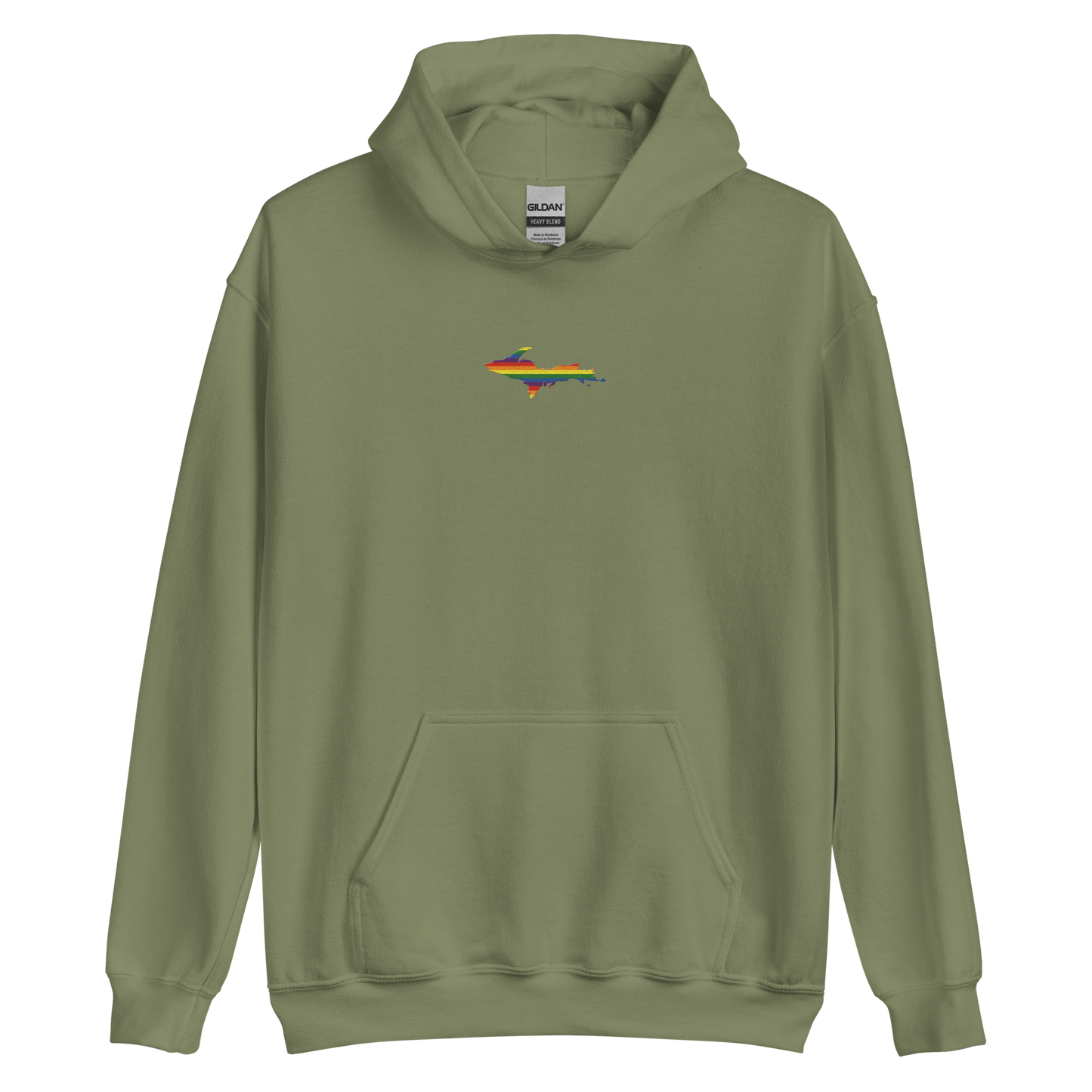 Michigan Upper Peninsula Hoodie (w/ Embroidered UP Pride Flag Outline) | Unisex Standard