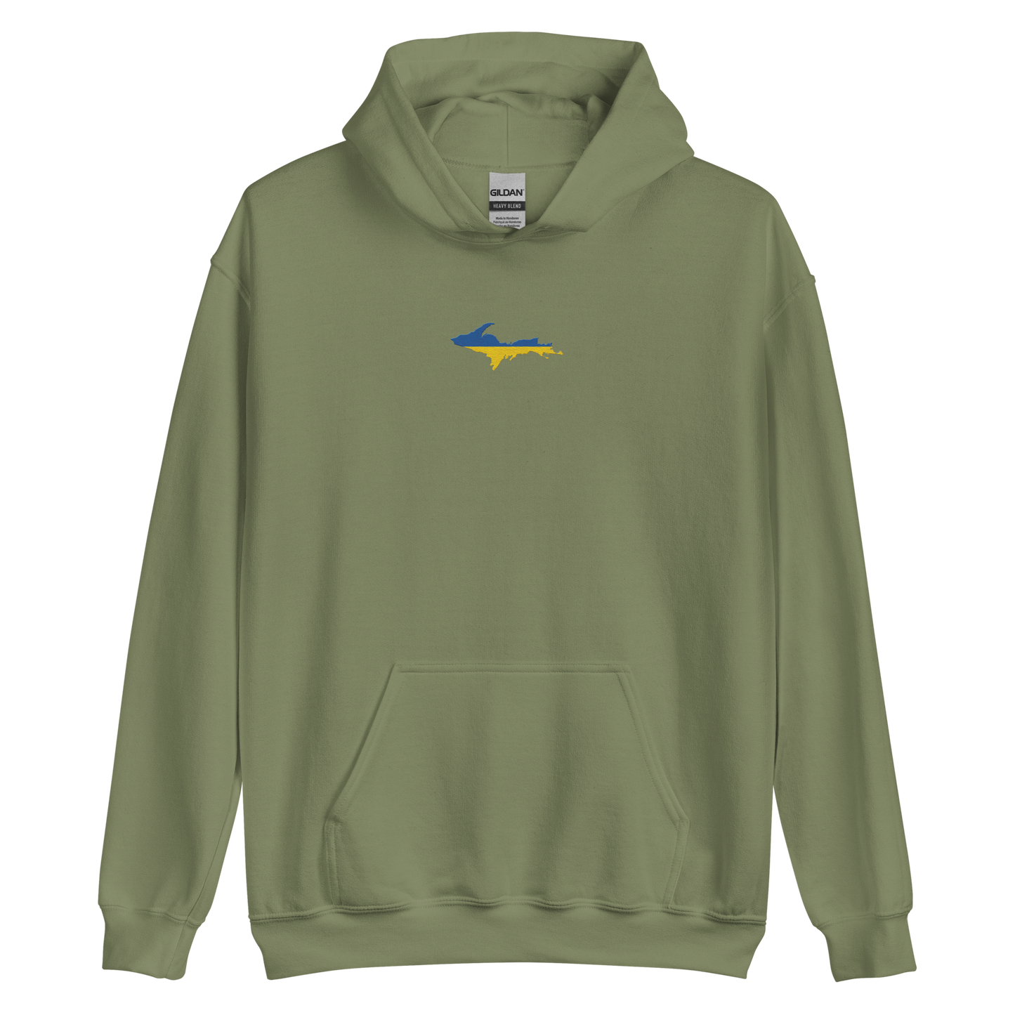 Michigan Upper Peninsula Hoodie (w/ Embroidered UP Ukraine Flag Outline) | Unisex Standard