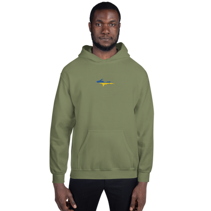 Michigan Upper Peninsula Hoodie (w/ Embroidered UP Ukraine Flag Outline) | Unisex Standard