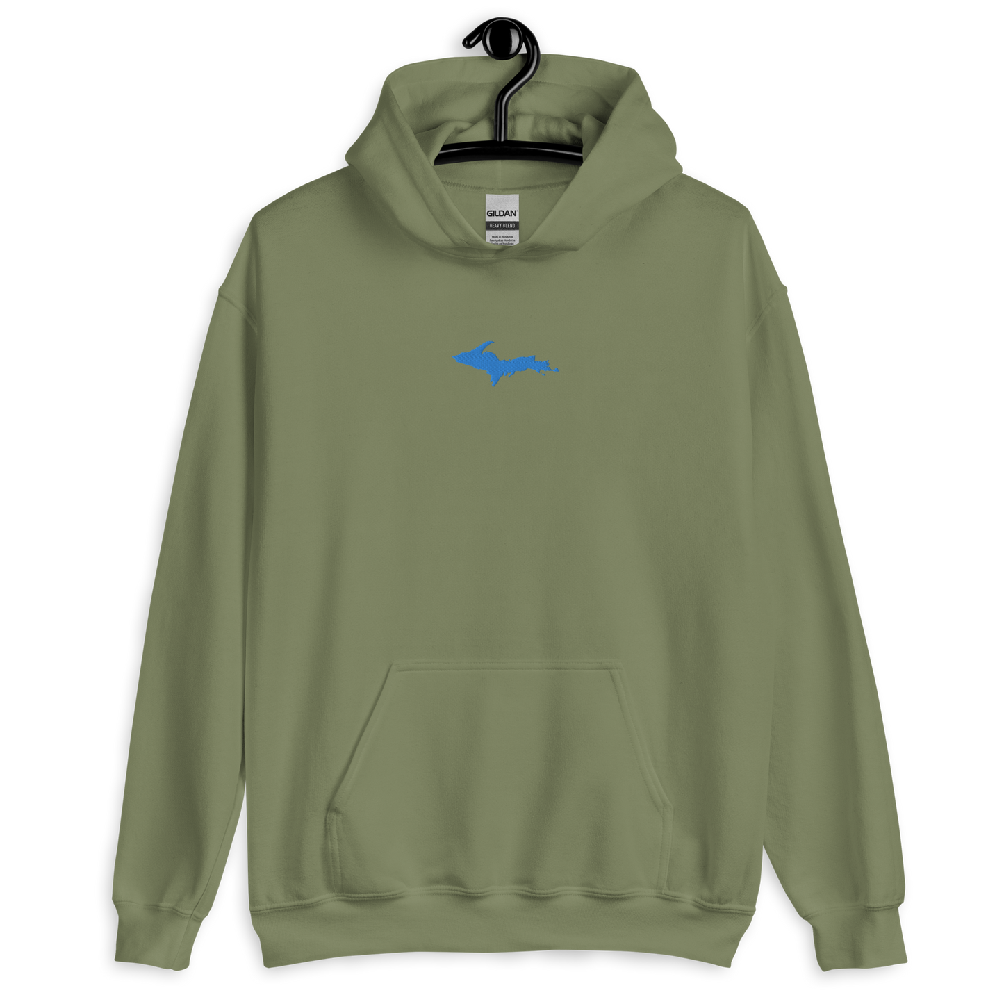 Michigan Upper Peninsula Hoodie (w/ Embroidered Azure UP Outline) | Unisex Standard