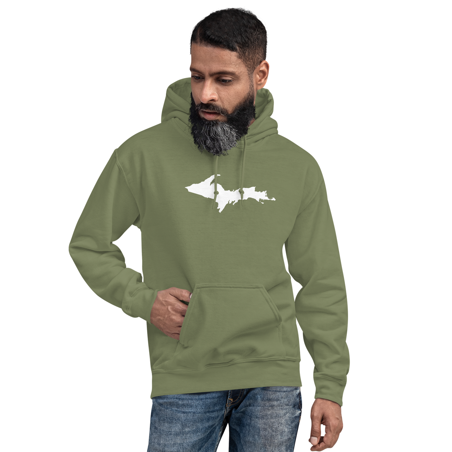 Michigan Upper Peninsula Hoodie (w/ UP Outline) | Unisex Standard