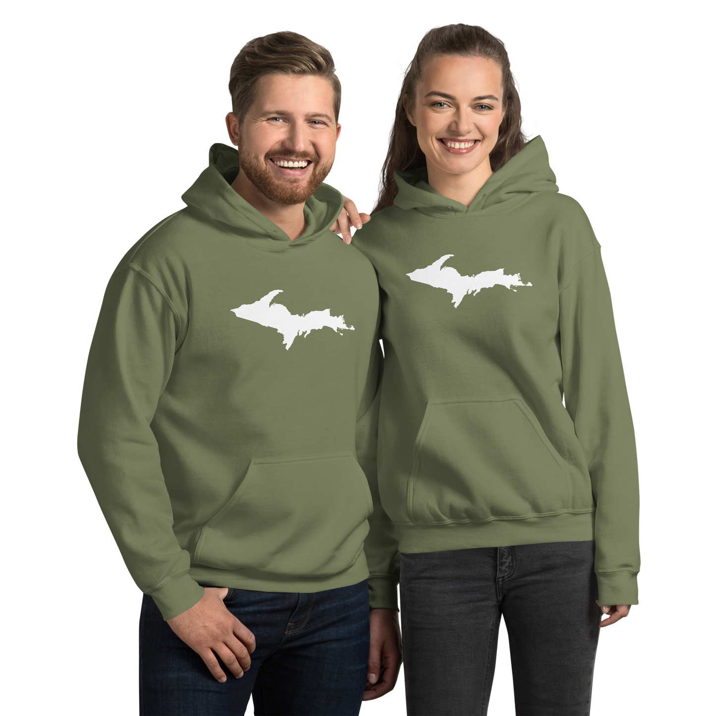 Michigan Upper Peninsula Hoodie (w/ UP Outline) | Unisex Standard