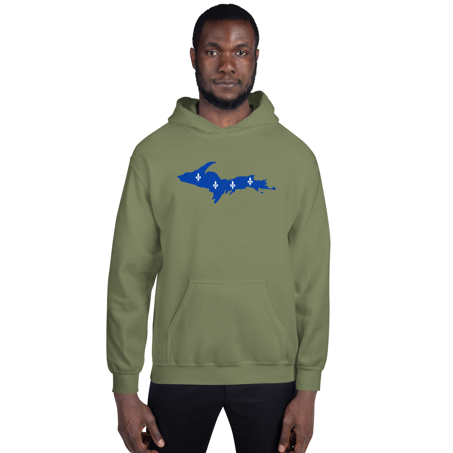 Michigan Upper Peninsula Hoodie (w/ UP Quebec Flag Outline) | Unisex Standard