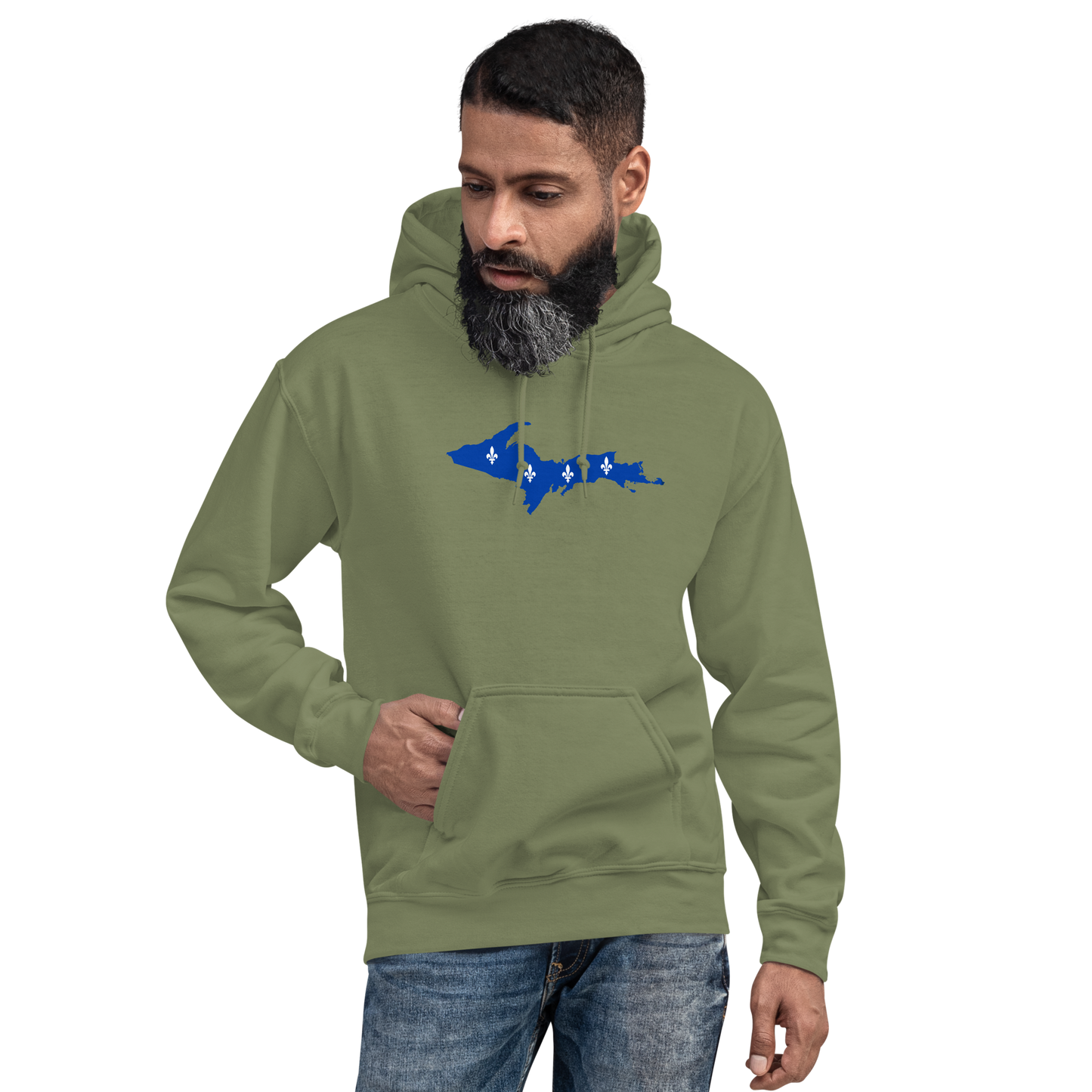 Michigan Upper Peninsula Hoodie (w/ UP Quebec Flag Outline) | Unisex Standard