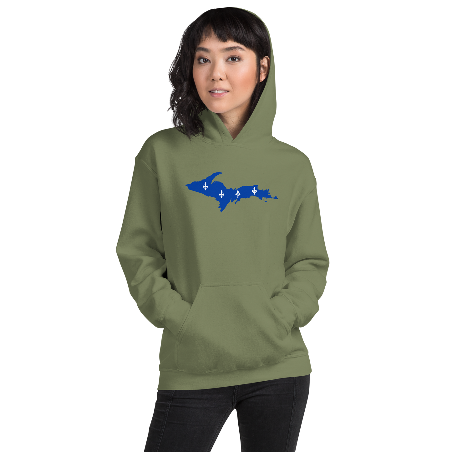 Michigan Upper Peninsula Hoodie (w/ UP Quebec Flag Outline) | Unisex Standard